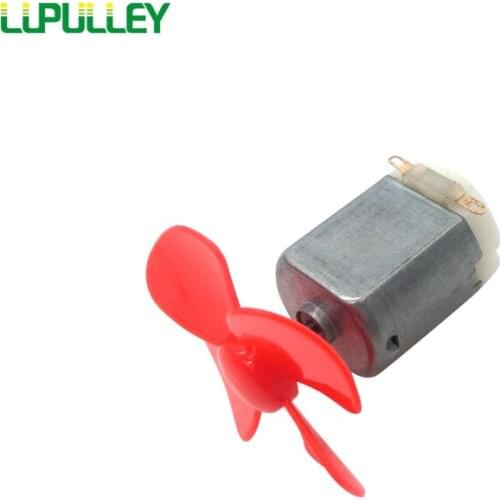 LUPULLEY 130 Small DC Motor with Four Leaf Paddle DC3V Miniature Motor Four-Wheel Motor High Speed 16000rpm 130 Micro Gear Motor