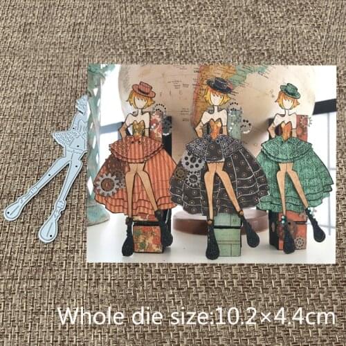 XLDesign Craft Metal Cutting Dies cut die Bowler gown boots cool girl Scrapbooking Album Paper Card Craft Embossing Die Cuts