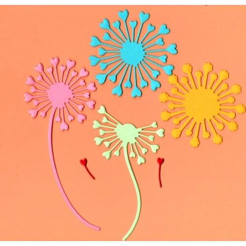 Flower Dandelion Metal Cutting Die Stencil Template for DIY Embossing Paper Photo Album Gift Card Making Scrapbooking Craft Dies