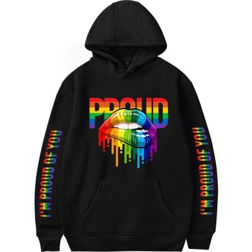 Brand LGBT Rainbow Flag Hoodies Lesbian Gay Pride Colorful Rainbow Hoodie For Gay Home Decor Gay Friendly LGBT Equity Sweatshirt