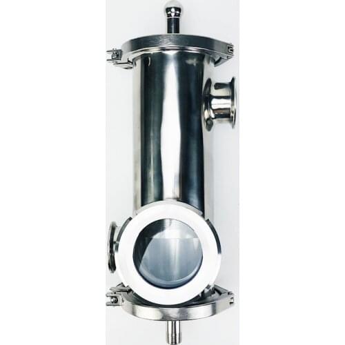 4"(102mm)OD119 Gin Basket Set For Distillation,2 *Side Ports 2"(51mm)OD64 With Filter V-1500ml,Length 300mm SS304