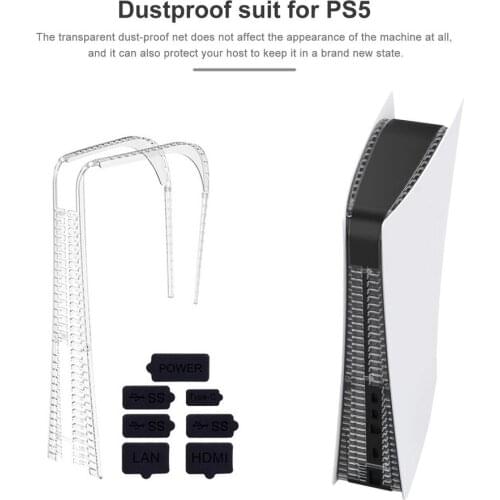 Silicone Dust Plugs Set USB HDM Interface Anti-dust Cover Dustproof Plug For PS5 Game Console Protector Set Stopper Kits