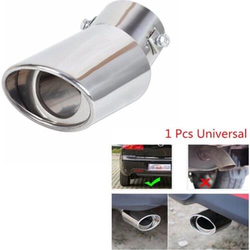 Universal Car Auto Exhaust Muffler Tip Stainless Steel Pipe Chrome Trim Modified Car Rear Tail Throat Liner Acc