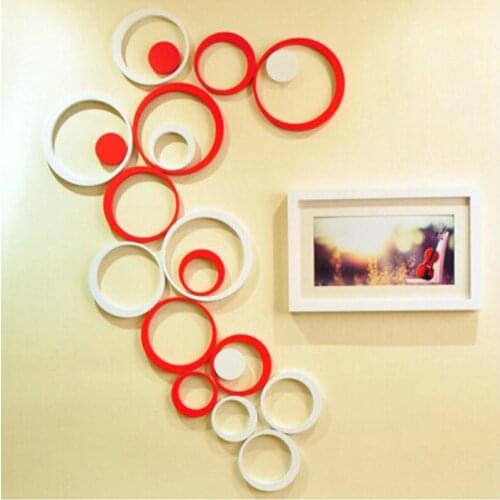 Wall stickers creative three-dimensional wooden removable TV wall decoration stickers childrens room living room wall stickers