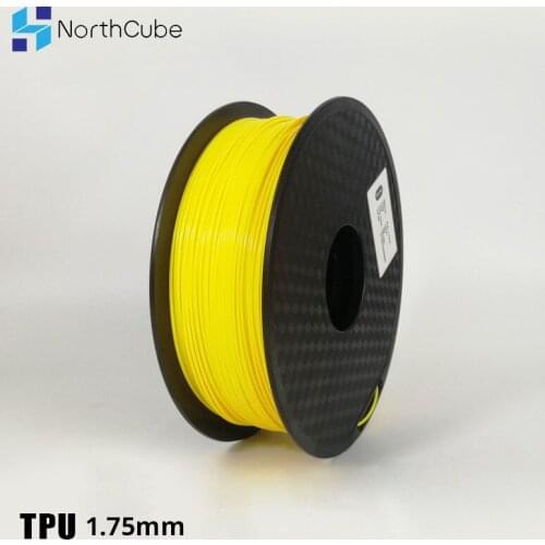 3D Printing Filament TPU Flexible Filament TPU Flex Plastic for 3D Printer 1.75mm 0.8KG 3D Printing Materials Yellow