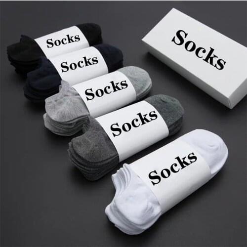 10 Pairs Women Socks Breathable Sports socks Solid Color Boat socks Comfortable Cotton Ankle Socks White Black