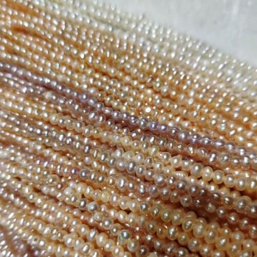 2-3mm Freshwater Pearl Necklace Wholesale DIY Strand For Handmade Jewelry 14.5 Inches