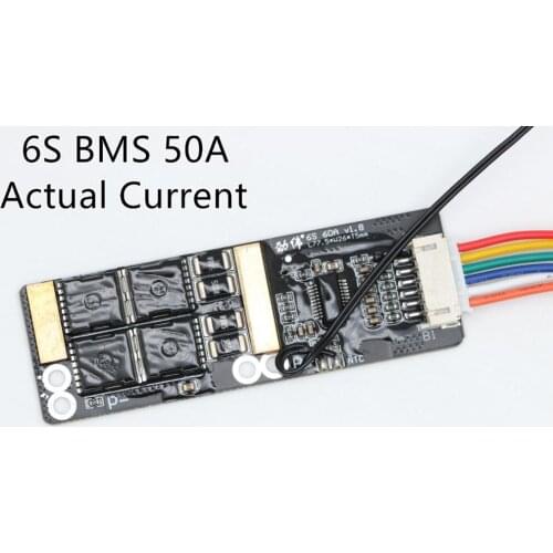 BMS Board with NTC 6S 50A for 3.7V Ternary Lithium Battery Protection Board/BMS 7S/BMS 6S Board