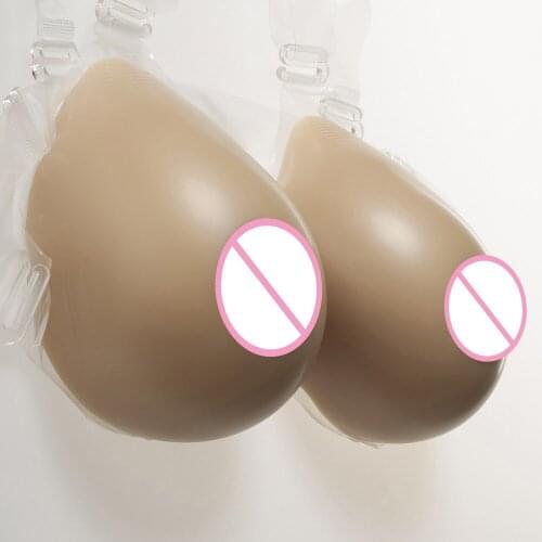 Sexy Artificial Silicone Fake Breast Form Crossdress Silicone Breast Forms Fake Boobs Transvestism Dressed As Woman 3 Colors