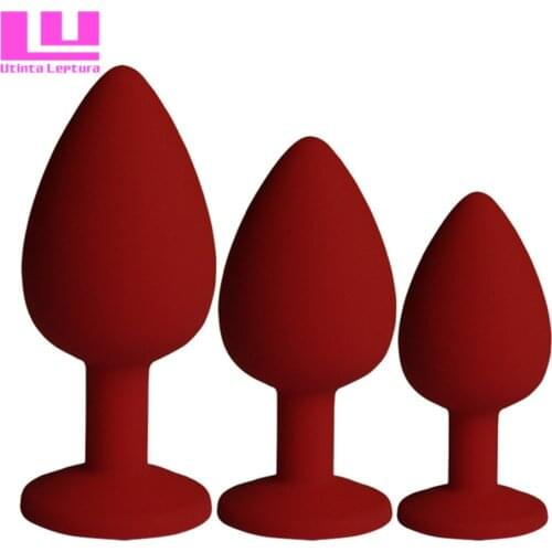 Silicone Anal Plug with Crystal Jewelry Butt Plug No Vibration Anal Sex Toys for Men Woman Gay Masturbation 4 Colors 3 Size
