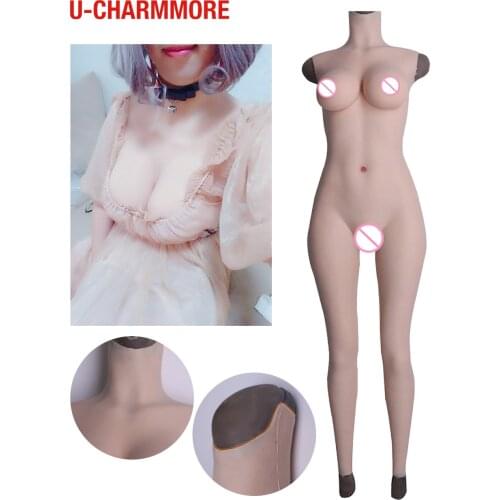 Silicone bodysuit realistic breast forms bust Fake boobs for Crossdresser Cosplay Transgender drag queen U-CHARMMORE