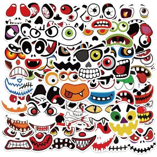 10/30/50PCS Halloween Cute Cartoon Pumpkin Meme Graffiti Stickers Skateboard Motorcycle Guitar Laptop Classic Toy Kid Sticker