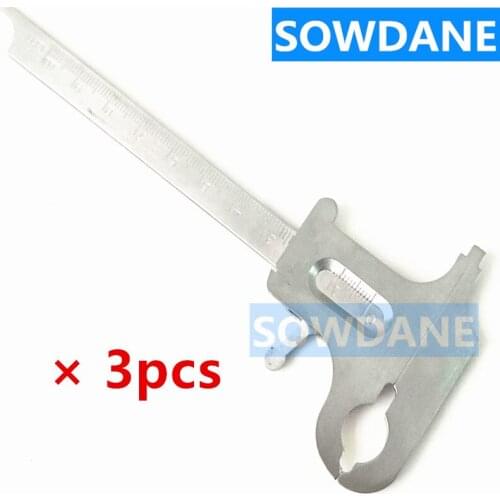 3 pieces Dental Orthodontic Ruler Rulers Dental Vernier Caliper Calipers Gauge Micromete Measuring Instrument Dental Lab Tool