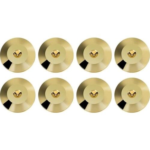 Top-8 Pcs Universal Copper Speaker Spikes Pads Speaker Shock Base Pad Isolation Stand Feet Cone Base Mats Floor 25 X 4Mm