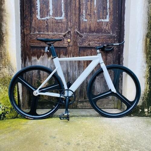 Fixie Bike 700C track Aluminum Alloy Frame 48cm 52cm 55cm Track Bicycle With Double 3 Spoke Wheel V Brake Accessories