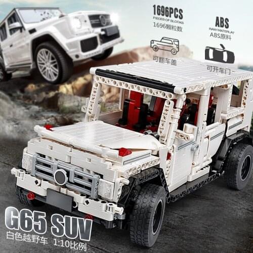 DHL 13069 1696Pcs High-Tech Racing Car MOC 2425 G500 20100 Model Building Blocks Bricks Cars Christmas gifts Toys Children