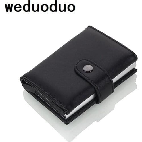 Weduoduo 2019 High Quality PU Leather Credit Card Holder RFID Card Holder RFID New Design Bank Card Cases Business Card Pocket
