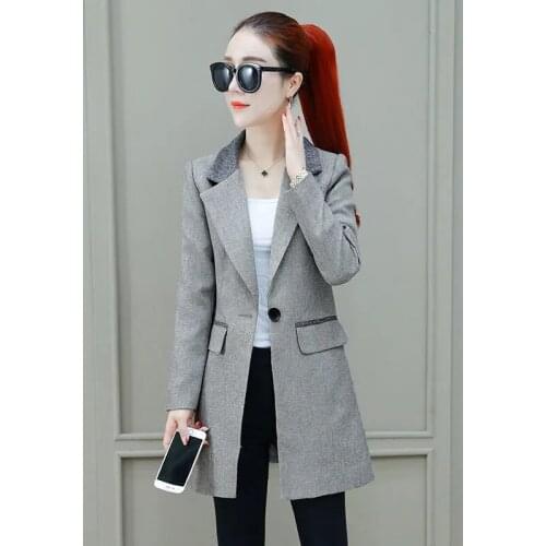 Women Blazers Jackets Black Spring Autumn All-match Slim Business Suit Large size Casual color Women Blazer Suit Coat 3XL