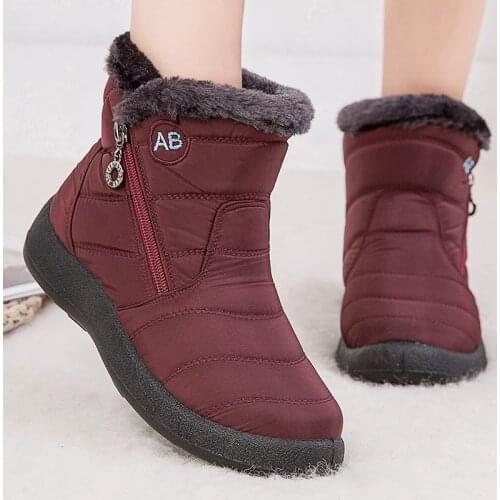 Fashion Winter Boots For Women Winter Shoes Warm Plush Snow Boots Womens Ankle Boots Black Shoes Water Proof Woman Booties 2021