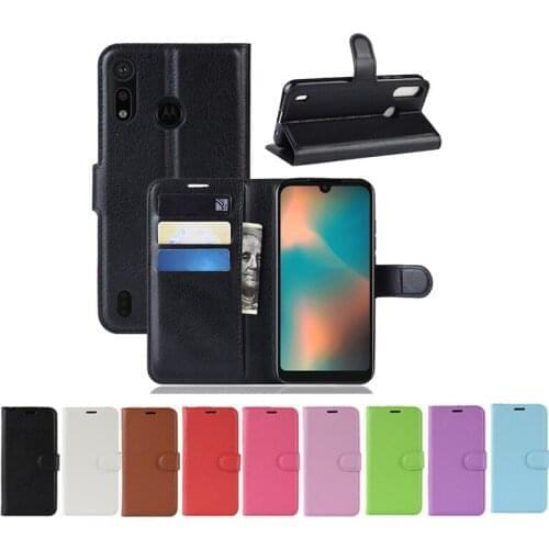 10pcs/lot Litchi Pattern Magnetic PU Leather Flip Wallet Case For MOTO P40 G8 Power Lite Fast Stylus Edge Plus One Hyper