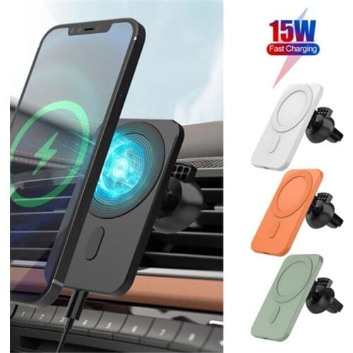 15W Magnetic Wireless Car Desktop Qui Fast Charger Mount Holder Stand For iPhone 12 Pro/Max/12Mini Mag Safe Car Phone Stand
