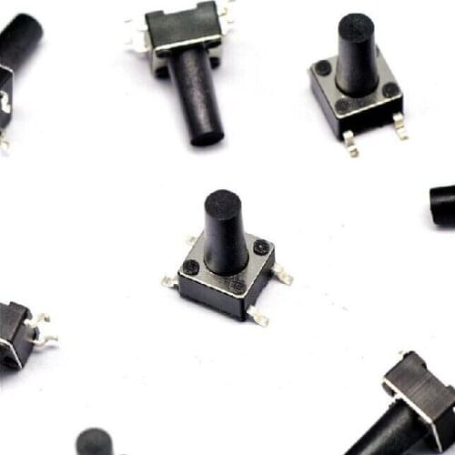 200PCS/LOT 6 * 6 * 11MM 4-pin SMD Tact Switch Micro / button switch