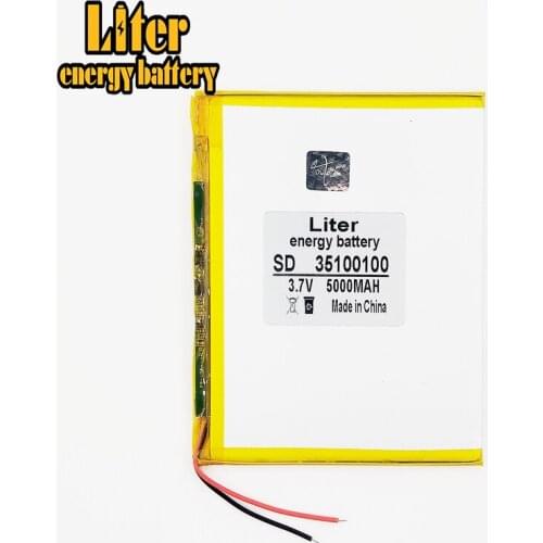 3.7V,5000mAH,35100100 polymer lithium battery for 3.7V 35100100 PLUG tablet pc,GPS,mp3,mp4 phone,speake rechargeable battery