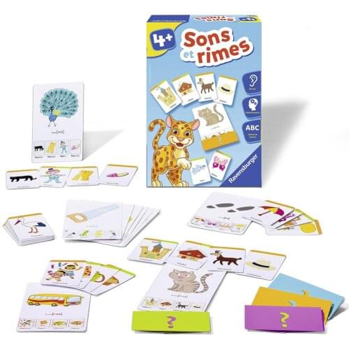 59pcs French Puzzle Card Set Interesting Alphabet Letter Montessori Early Education Toys for Children Boys Girls Christmas Gift