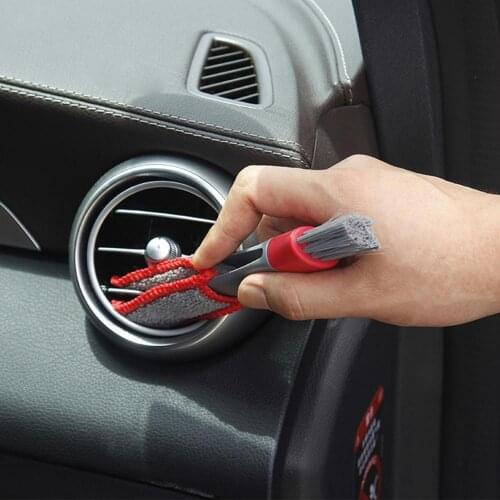 Car Detailing Brush Air Conditioning Vent Microfiber Brush Dust Remover Automobile Cleaning Tool Car Wash Accessories