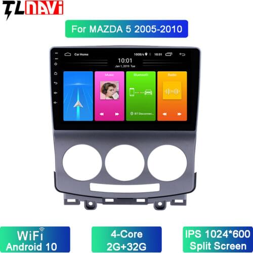 GPS Head Unit Android 10 9 inch Car Radio For 2005-2010 Old 1Mazda 5 Multimedia Player Support Wifi OBD2 DAB+ Camera