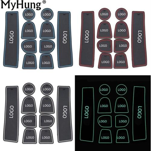 Car Styling Non-slip Mats For Infiniti QX80 Interior Door Pad Gate Slot Mat Cup Mat 10 Pcs Per Set Car Accessories Sticker