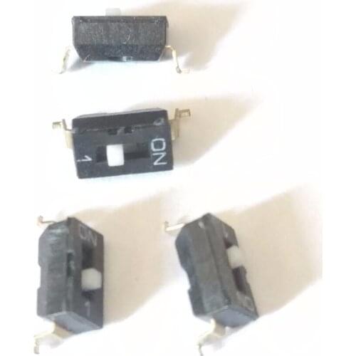 Free shipping 100PCS/LOT SMD KM-01 SMD DIP switch 1P 2.54mm gold-plated foot black