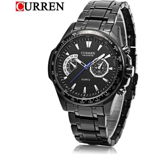 Mens Watches CURREN Fashion Business Quartz Watch Men Sport Full Steel Waterproof Wristwatch Male Clock Relogio Masculino 8020