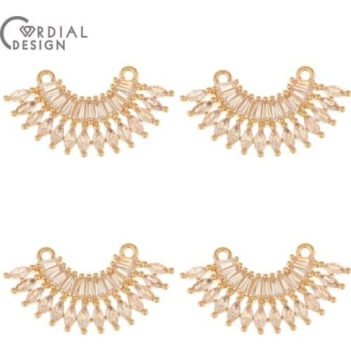 Cordial Design 30Pcs 15*28MM DIY Pendant/Necklace Making/Jewelry Findings & Components/Hand Made/CZ Charms/Jewelry Accessories