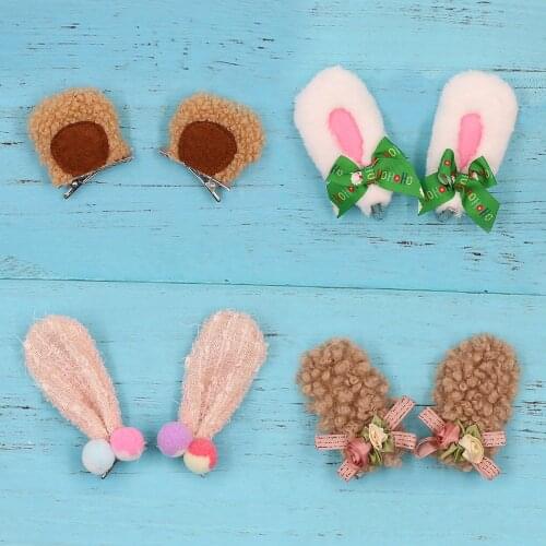 DBS 1/6 bjd blyth doll headdress Bobby pin rabbit bear ears bear ears for 30cm doll icy doll boy girl gift