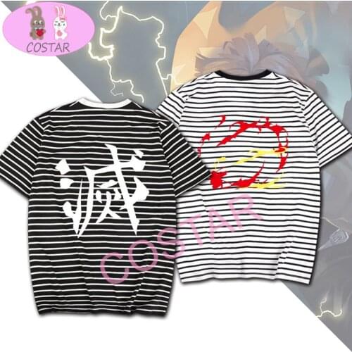 COSTAR Anime Demon Slayer Kimetsu No Yaiba Printed Soft Cotton Wearing Fashion T-shirt Harajuku Unisex Tees