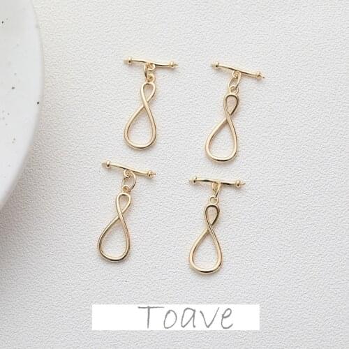 Electroplating figure 8 ot buckle diy bracelet necklace clasp beaded hand-made material accessories