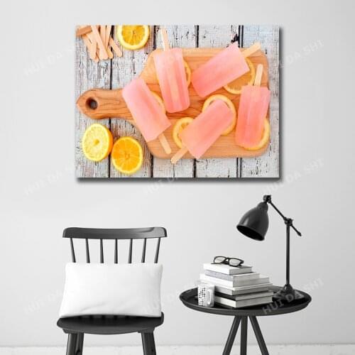 Ice cream canvas Funny kitchen print Ice cream wall decor Kitchen wall art Ice cream print