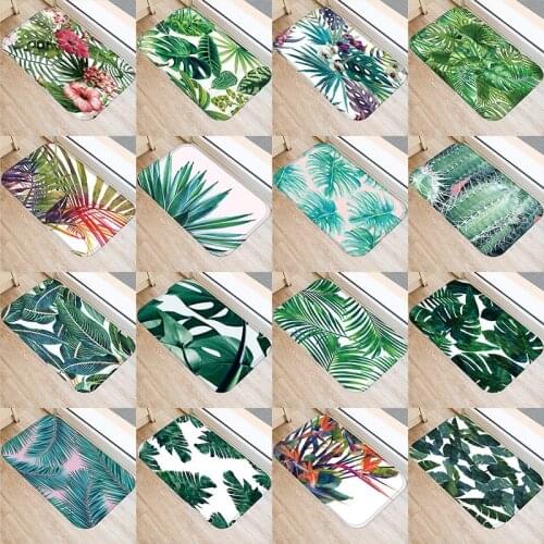 Cactus Tropical Monstera Kitchen Carpet Mat in Hallway Pastoral Style Outdoor Rug Anti-Slip Living Room Floor Mats 48223