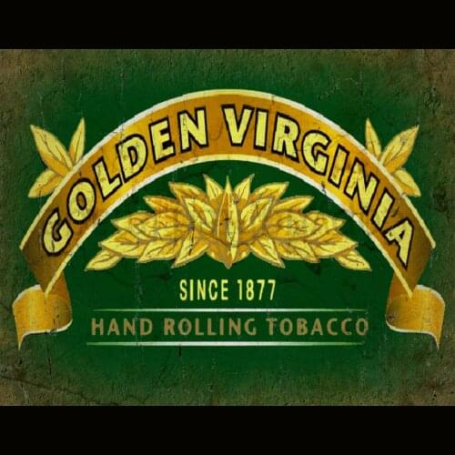 GOLDEN VIRGINIA TOBACCO METAL TIN SIGN POSTER WALL PLAQUE
