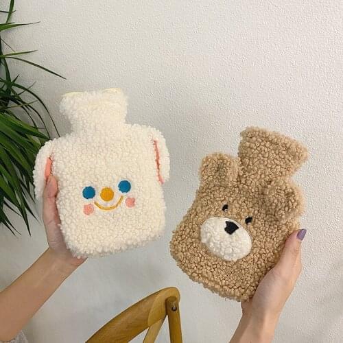 Cute Three-dimensional Bear and Rabbit Hot Water Bottle Water Injection Hand Warmer Portable Warm Water Bag Warm Water Bag