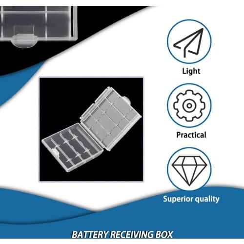 New Durable Plastic Battery Storage Box Hard Plastic Case For 4 Pcs AA AAA Batteries Portable Batteries Holder 6cm×1.5cm×6cm