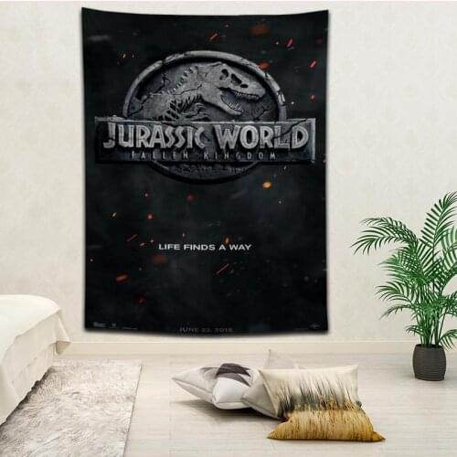 New Arrival Jurassic Park Tapestry Hanging Blanket background wall bedroom Home Art Tapestries Decor Customize your image