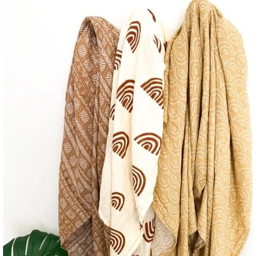 Baby Blankets Newborn Bedding Baby Swaddle Baby Muslin Blanket Baby Blanket Infant Wrap 30%Cotton + 70%Bamboo