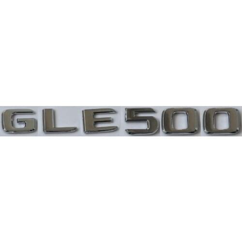 Flat Chrome ABS Rear Trunk Letters Badge Badges Emblem Emblems Sticker for Mercedes Benz GLE Class GLE500 2017 2019