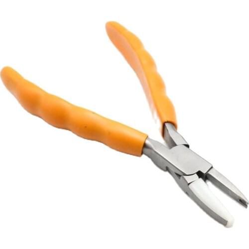 Stainless Steel Nylon Jaw Pliers with Rubber Handle Bracelet Forming Spring Bending Jewelry Repair Tools