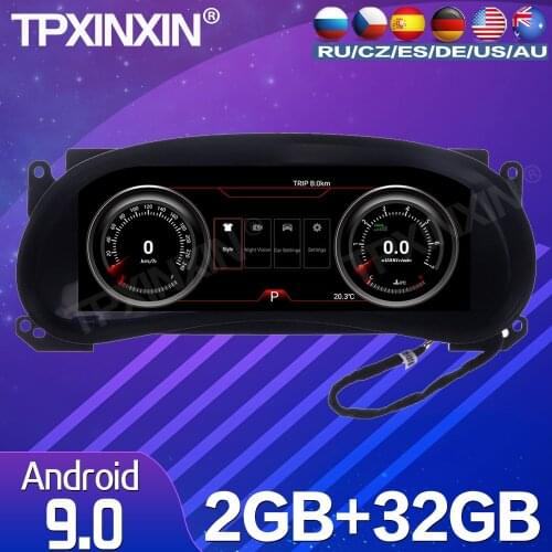 2+32G For Jeep Wrangler 2010-2017 Android 9.0 Car Dashboard Panel Virtual Instrument Cluster CockPit LCD Digita GPS Navidation