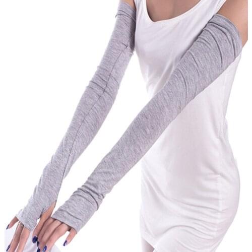 Giraffita Drop Shipping Women Girl Warm Arm Warmer Cotton Long Fingerless Gloves 6 colors