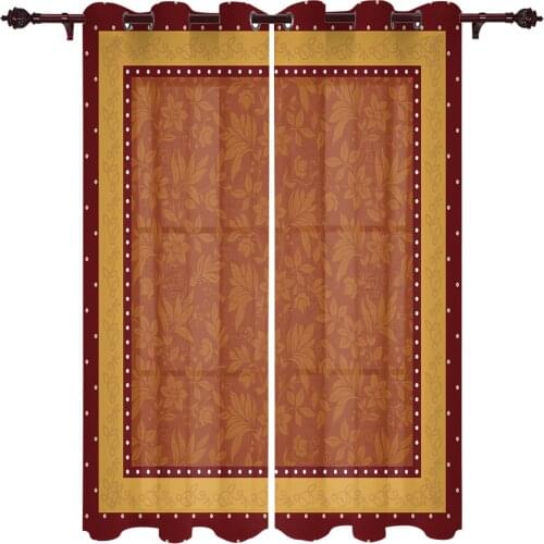 Modern Curtains Retro Wave Dot Flower Baby Room Bedroom Creative Window Curtains Kitchen Living Room Terrace Valance Curtains