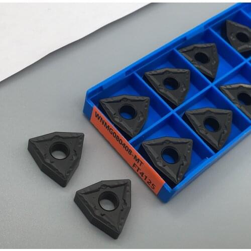 10PCS WNMG080408 MT FT4125 Turning Tool For Steel parts Carbide Inserts External Turning Tool Carbide Insert Lathe Cutter